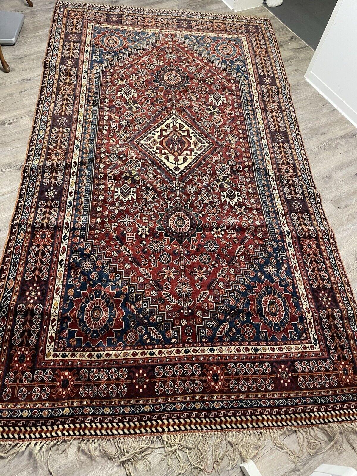 Tappeto antico persiano Gashkai fatto a mano 5,1' x 8,9' 1930 - 1N84 in vendita 2