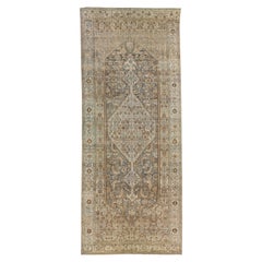 Tapis persan ancien en laine bleu de la galerie Hamadan fait à la main