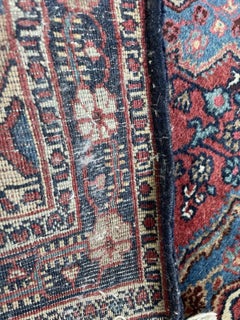 Handmade Antique Persian Hamadan Rug 1.9' x 2.4', 1920s - 1N118