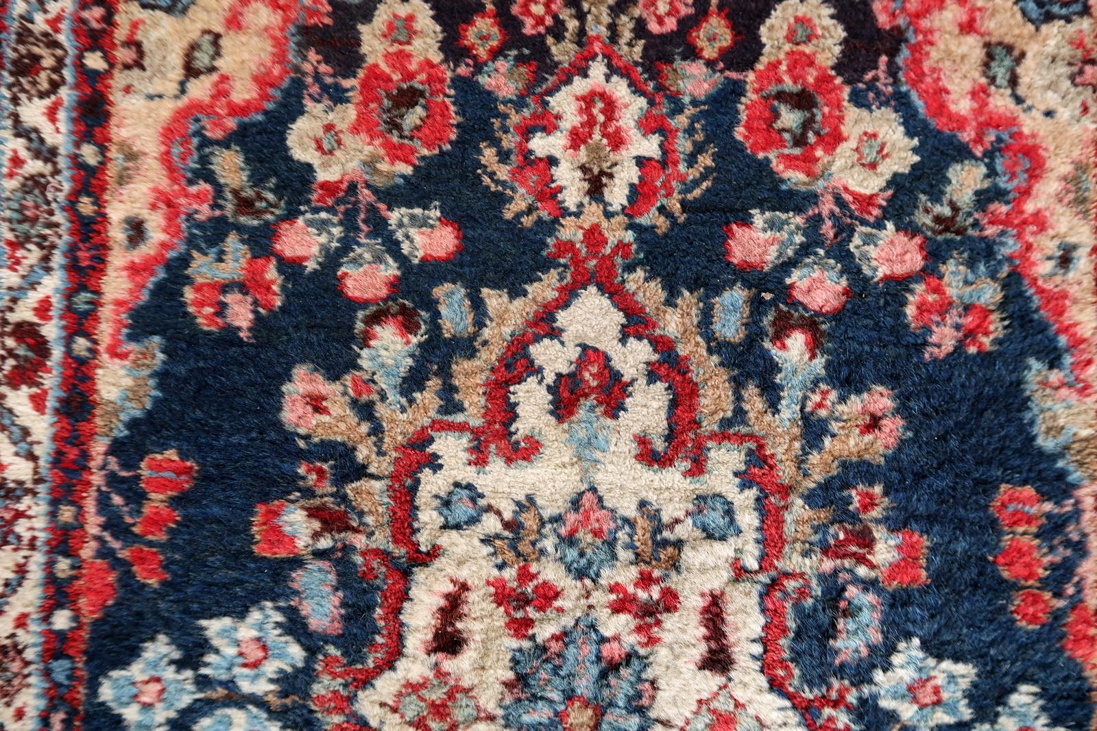 Noué à la main Tapis persan ancien Hamadan fait à la main 2,3' x 3.4', années 1920, 1C1088 en vente