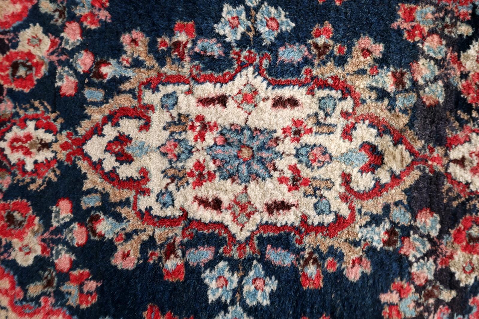 Handgefertigter antiker persischer Hamadan-Teppich 2,3' x 3.4', 1920er Jahre, 1C1088 im Zustand „Gut“ im Angebot in Bordeaux, FR