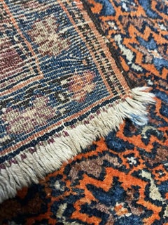 Handmade Antique Persian Hamadan Rug 3.2' x 6.6', 1920s - 1N70