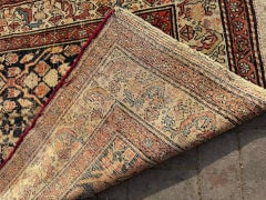 Handmade Antique Persian Hamadan Rug 3.6' x 6.8', 1920s - 2B98