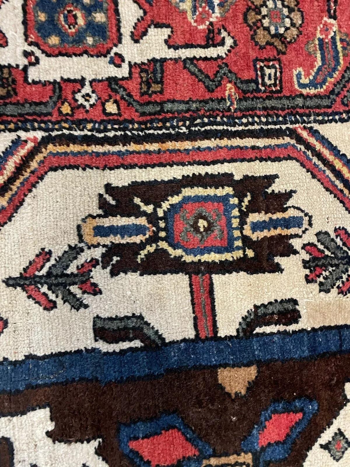 Tapis persan ancien Hamadan fait à la main 3.9' x 7,7', années 1920 - 1N44 en vente 5