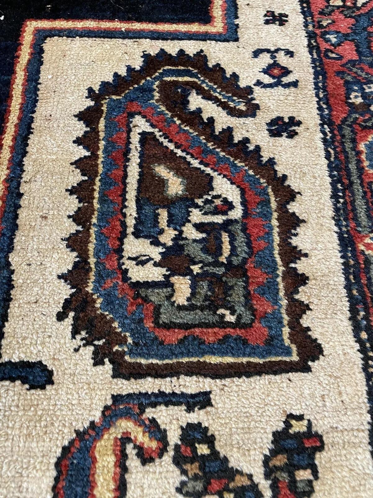 Tapis persan ancien Hamadan fait à la main 3.9' x 7,7', années 1920 - 1N44 Bon état - En vente à Bordeaux, FR
