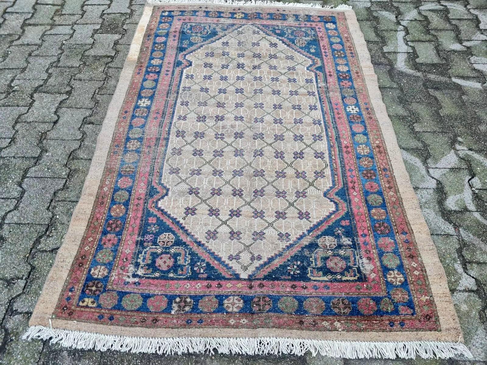 A Timeless Antique from Persia
This handmade antique Persian Hamadan rug, dating from the 1920s, is a truly remarkable piece of enduring artistry and history. Hailing from the renowned Hamadan region in western Iran, these rugs are celebrated for