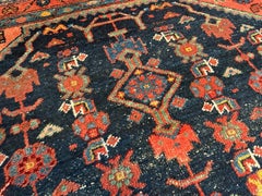 Handmade Antique Persian Hamadan Rug 4.4' x 7' (133 x 215 cm), 1920s - 2K02