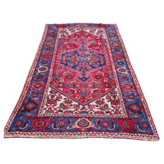 Handgefertigter antiker persischer Hamadan-Teppich 4,6' x 7' 1920er Jahre - 2K62