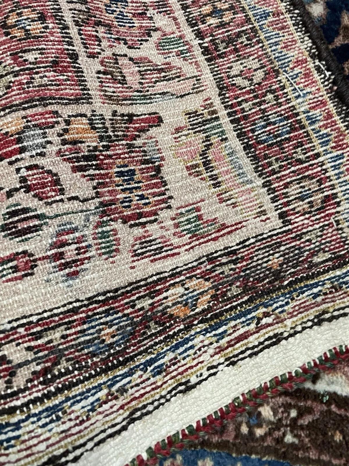 Alfombra persa antigua Hamadan hecha a mano 3.5' x 9.4' 1920s - 1N79 Francés en venta