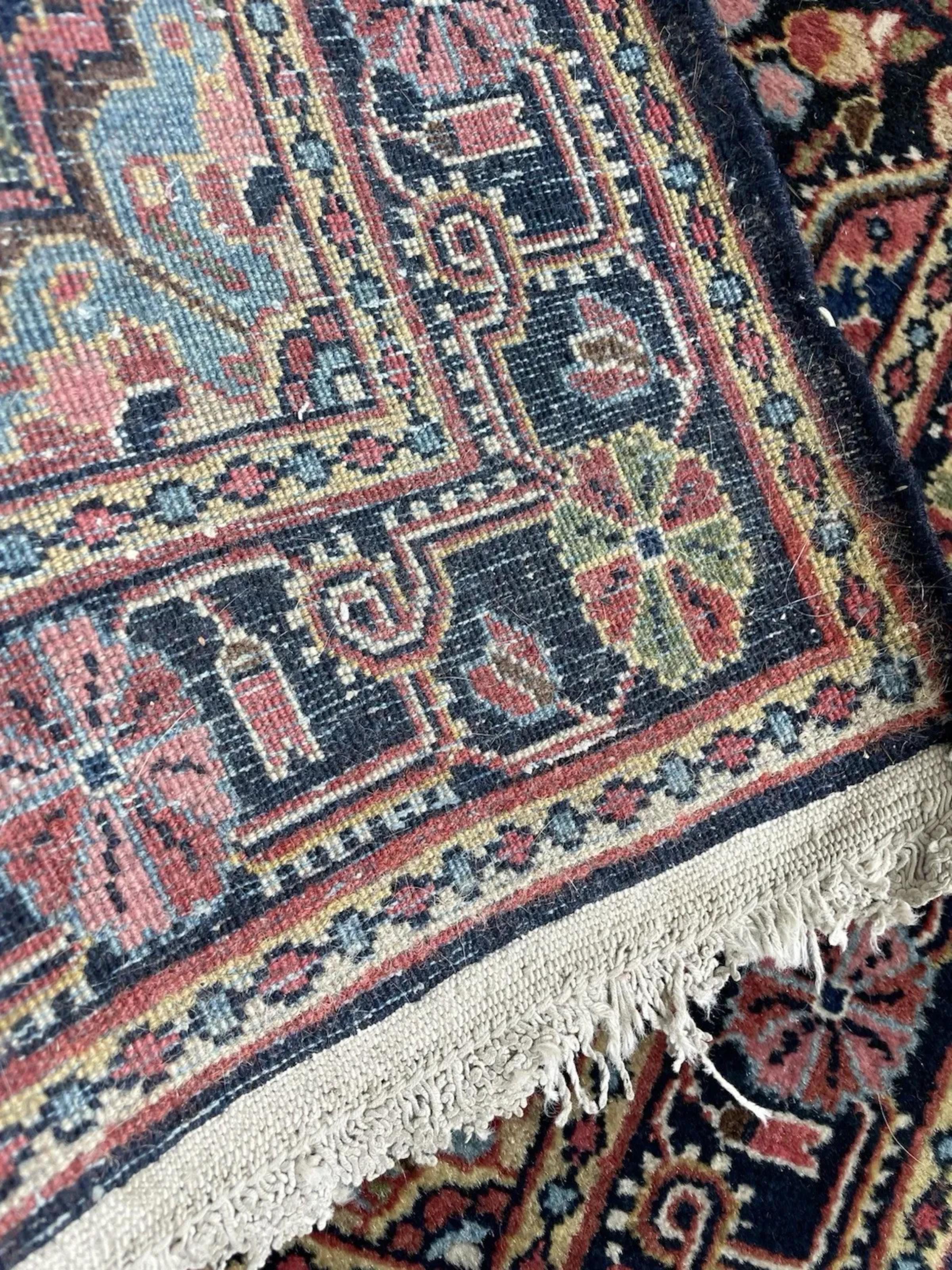 Laine Tapis persan ancien Jozan Sarouk fait main 2.1' x 2.9', 1920 - 1N115 en vente