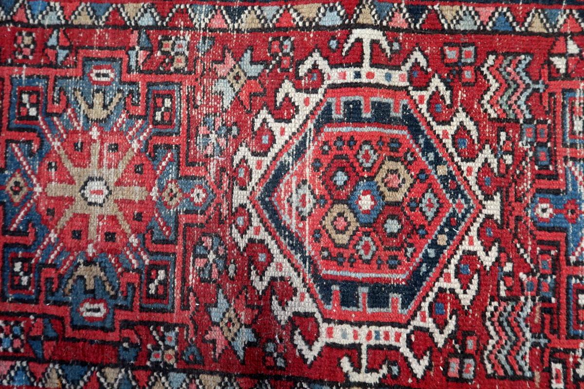 Lana Tappeto antico persiano Karajeh fatto a mano 2,1' x 3,7' 1910 - 1C1156 in vendita
