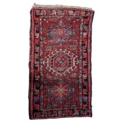 Handmade Antique Persian Karajeh Rug 2.1' x 3.7' 1910s - 1C1156