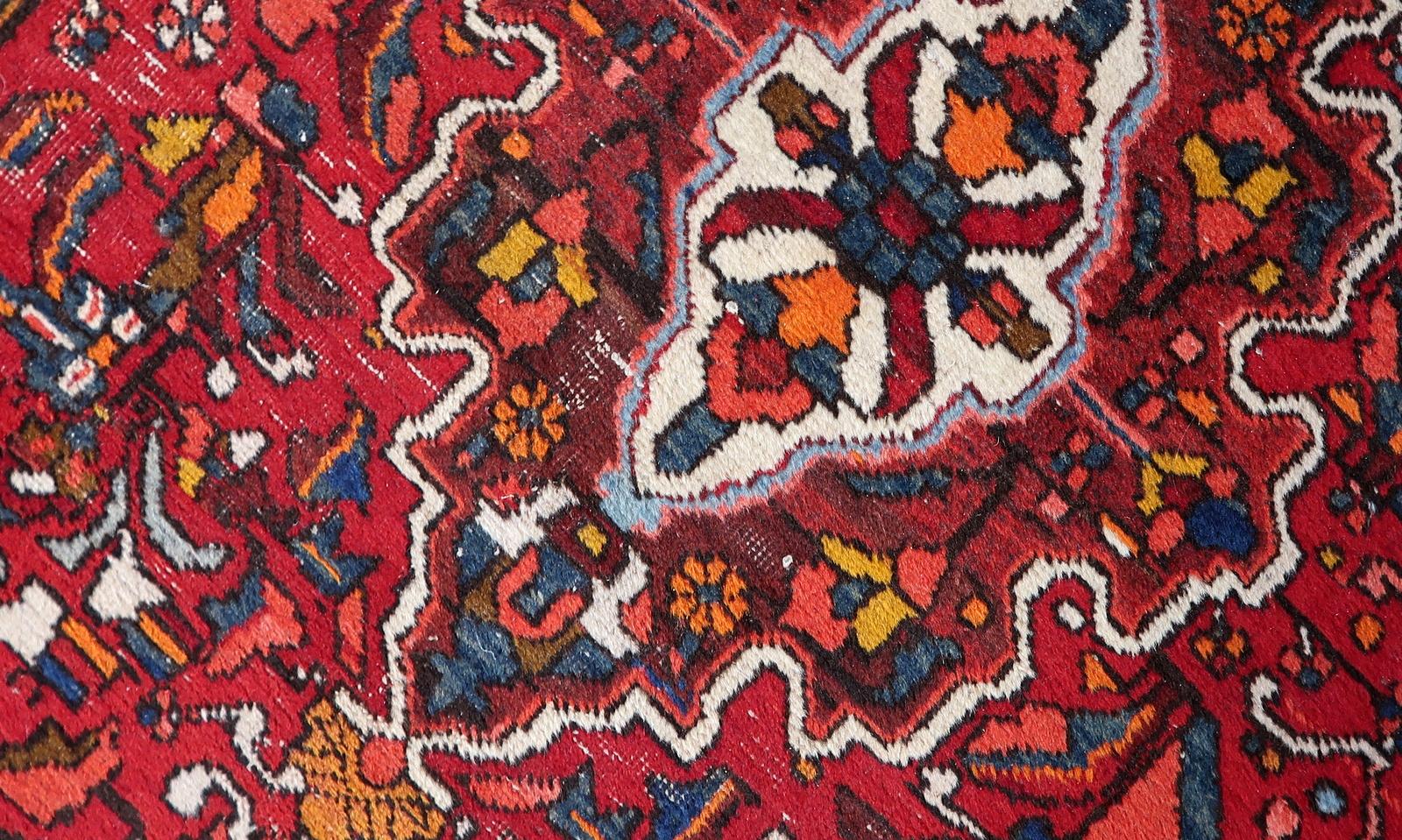 Tappeto da corsa antico persiano Karajeh fatto a mano 3,1' x 12,1' anni '20 - 1C1166 In condizioni buone in vendita a Bordeaux, FR