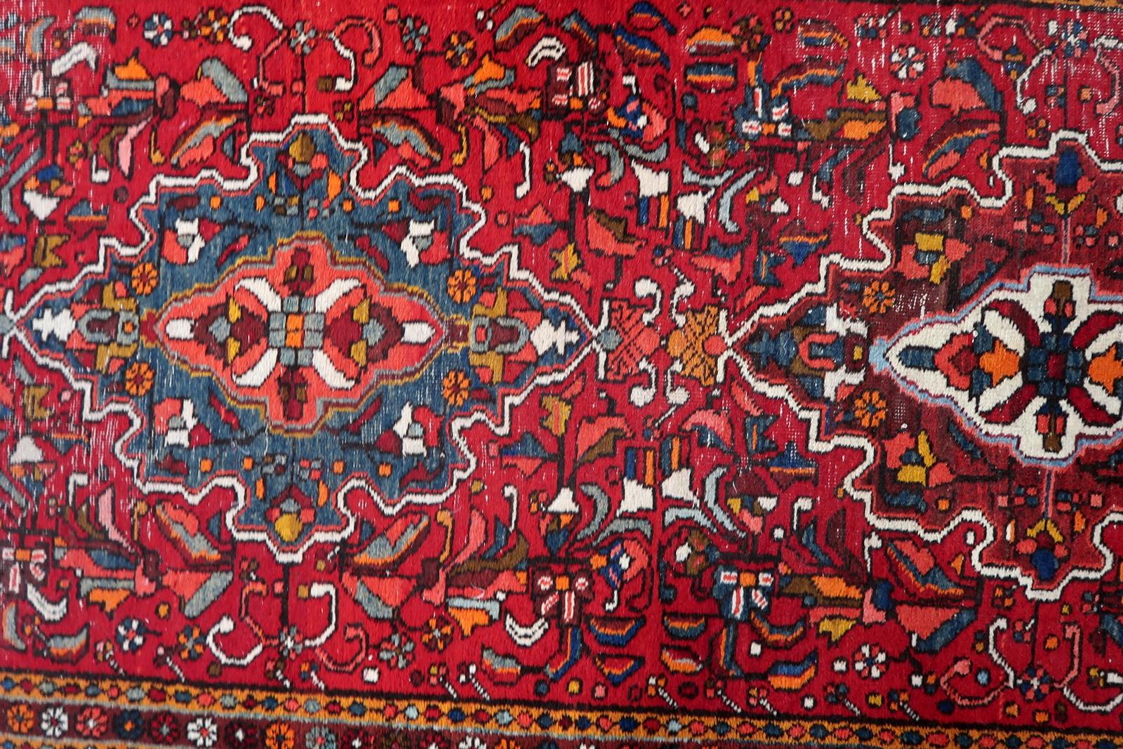 Inizio XX secolo Tappeto da corsa antico persiano Karajeh fatto a mano 3,1' x 12,1' anni '20 - 1C1166 in vendita