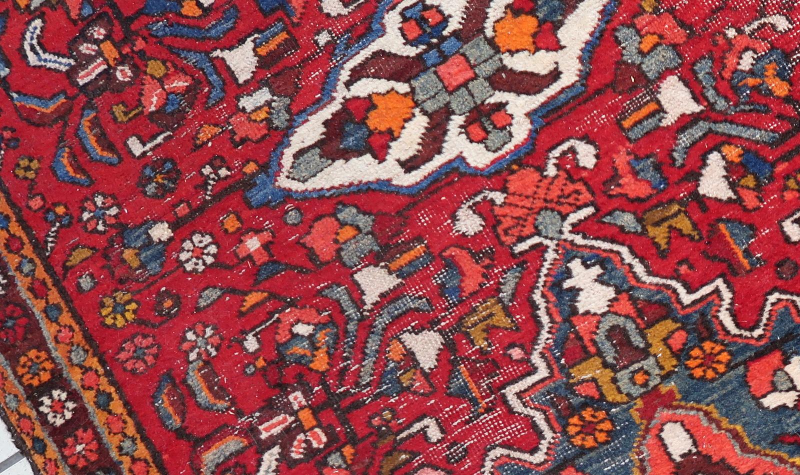 Tappeto da corsa antico persiano Karajeh fatto a mano 3,1' x 12,1' anni '20 - 1C1166 in vendita 3