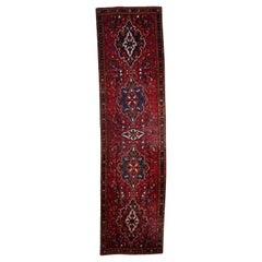Tapis de couloir persan antique Karajeh fait à la main 3.1' x 12,1' 1920s - 1C1166