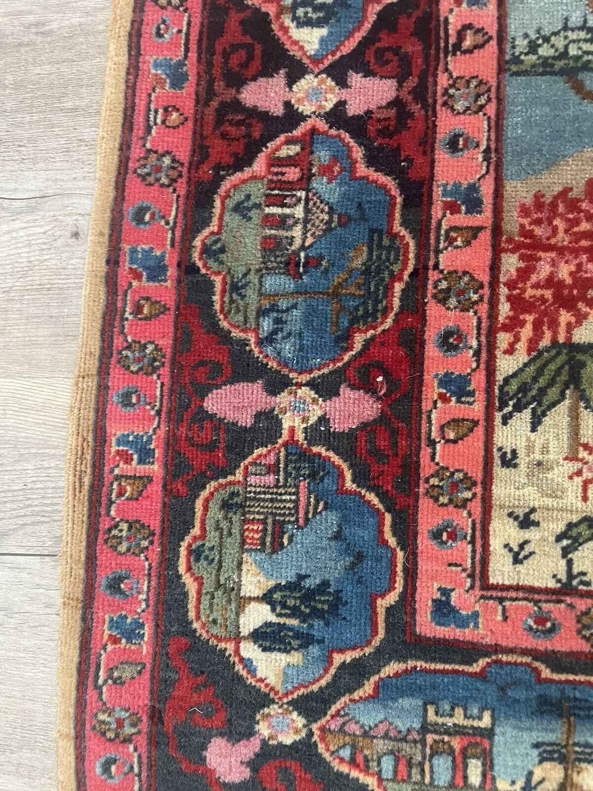Handmade Antique Persian Kashan Collectible Rug 1.6' x 2.4, 1880s - 1N09 For Sale 7