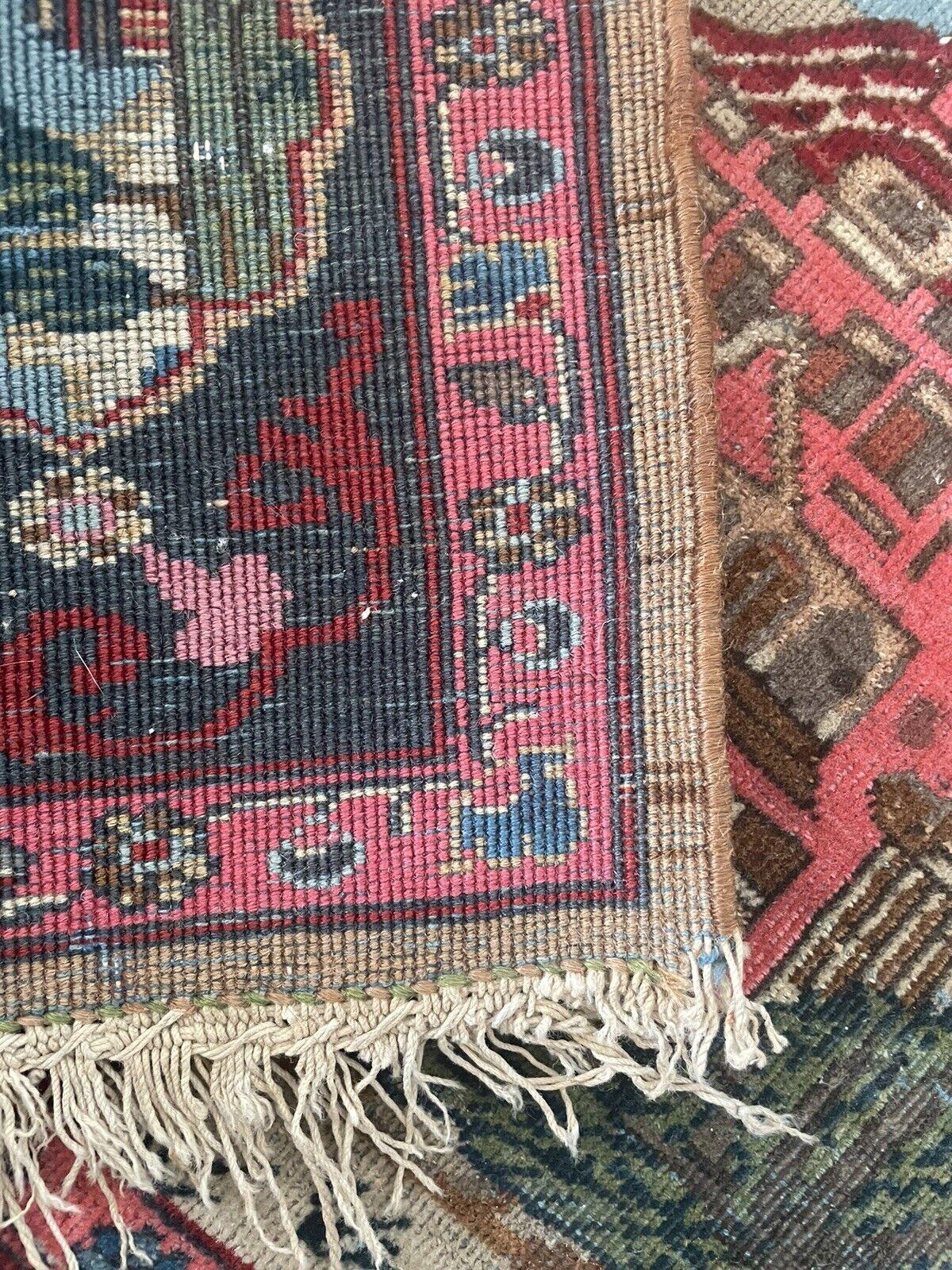Wool Handmade Antique Persian Kashan Collectible Rug 1.6' x 2.4, 1880s - 1N09 For Sale