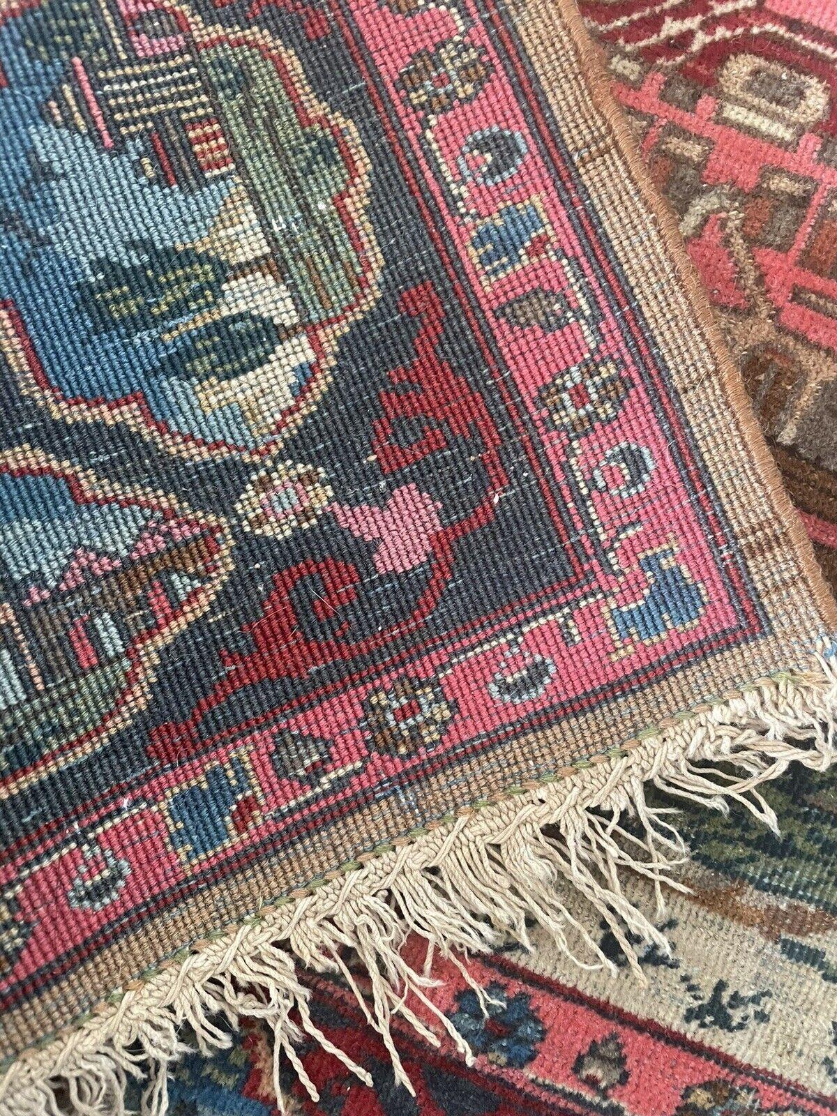 Handmade Antique Persian Kashan Collectible Rug 1.6' x 2.4, 1880s - 1N09 For Sale 4