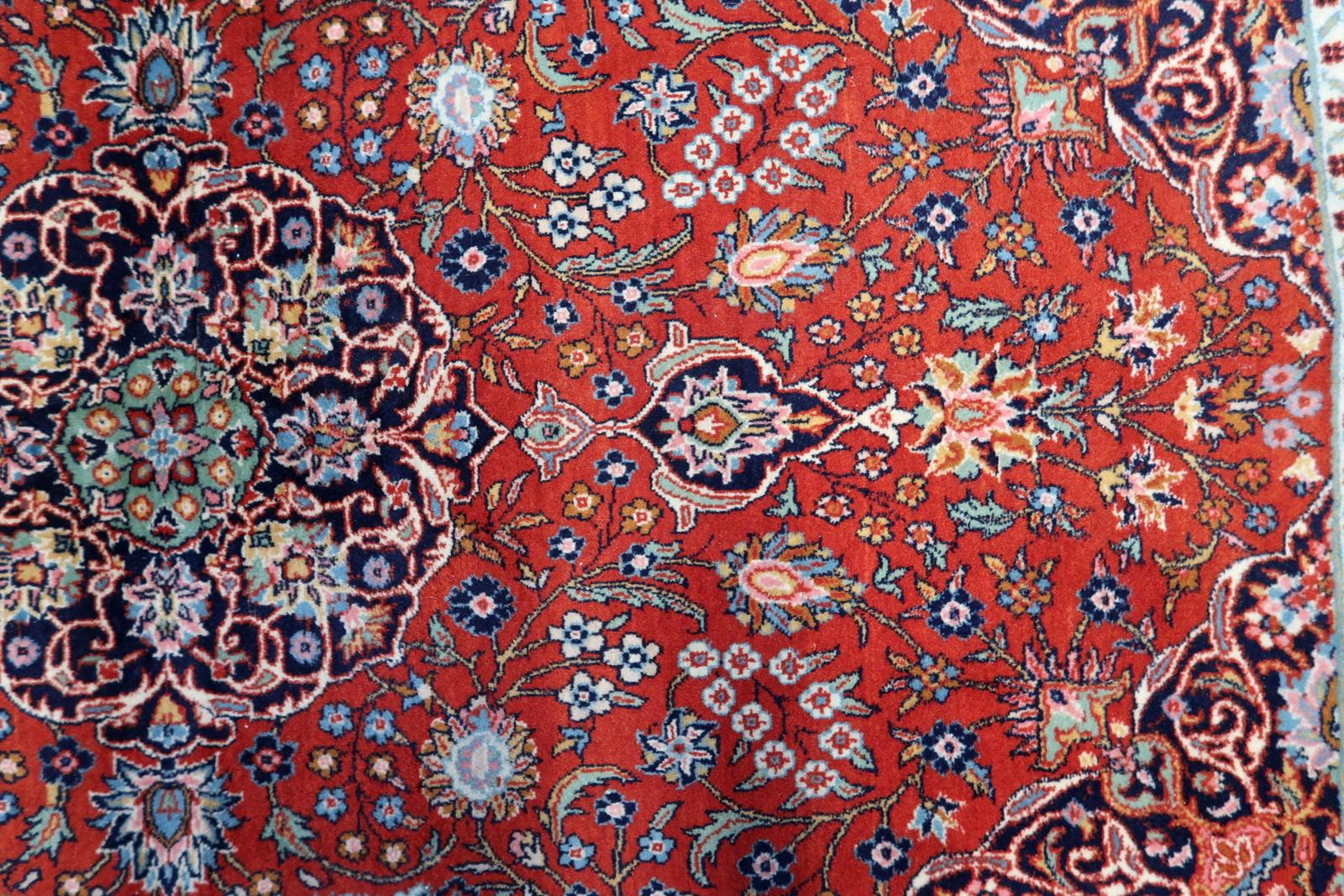 Mid-20th Century Handmade Antique Persian Kashan Rug 1930s, 1C1066 For Sale