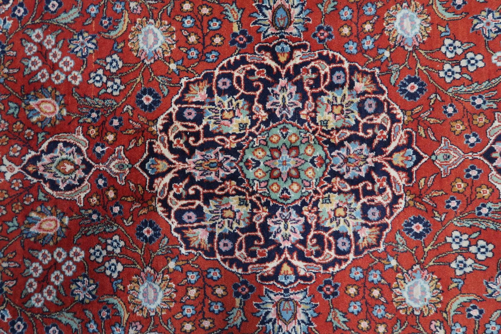 Handmade Antique Persian Kashan Rug 1930s, 1C1066 For Sale 1