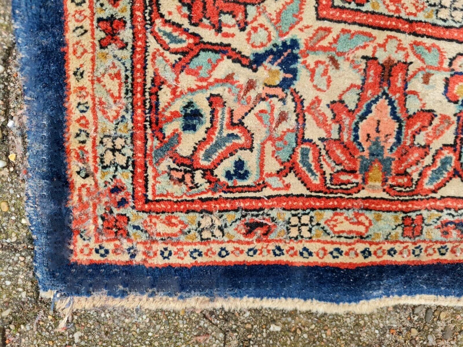 Handgefertigter antiker persischer Kashan Teppich 4,3' x 6,9' 1920er Jahre - 2K24 (Frühes 20. Jahrhundert) im Angebot