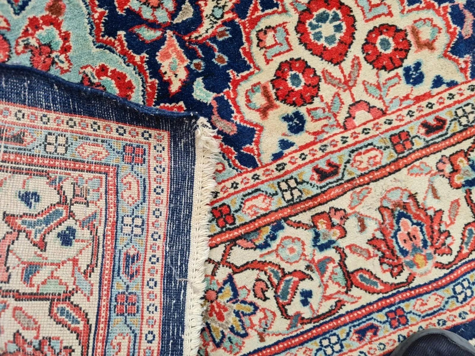 Handgefertigter antiker persischer Kashan Teppich 4,3' x 6,9' 1920er Jahre - 2K24 (Wolle) im Angebot