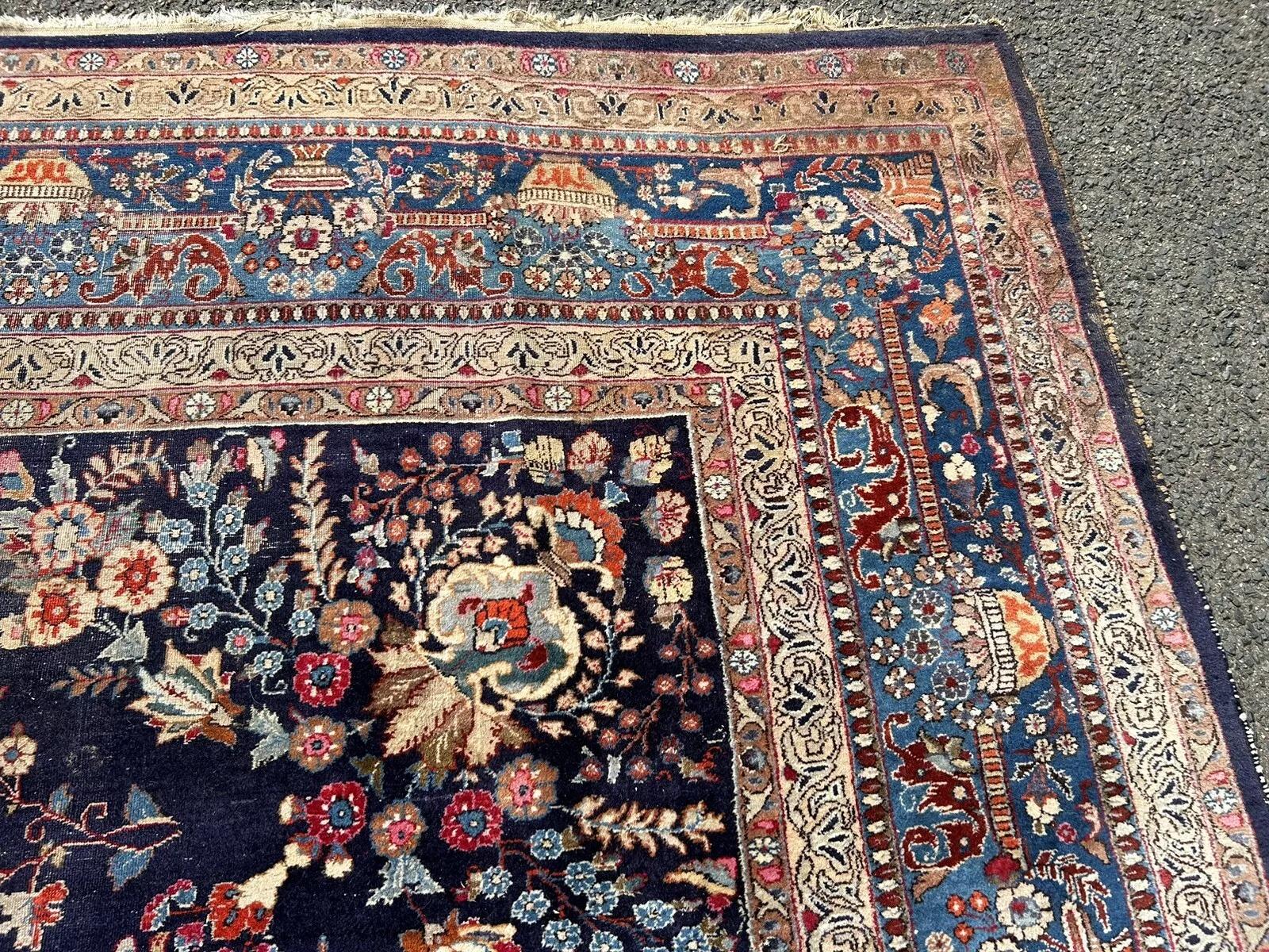 Handmade Antique Persian Kashan Rug 9.8' x 12.8' (300 x 390 cm), 1920s - 2K04 im Angebot 2