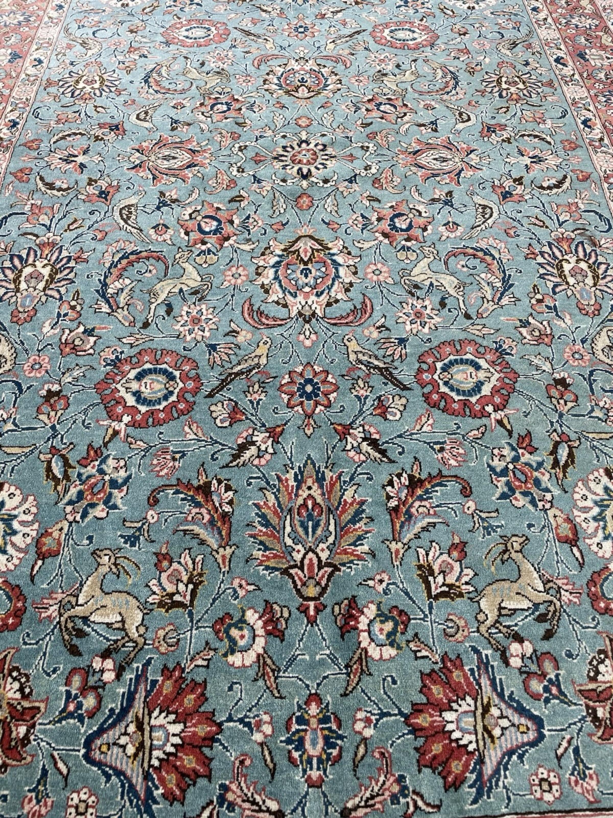 Handgefertigter antiker persischer Kazvin-Teppich 4,8' x 7,7', 1920er Jahre - 1N112 im Angebot 4