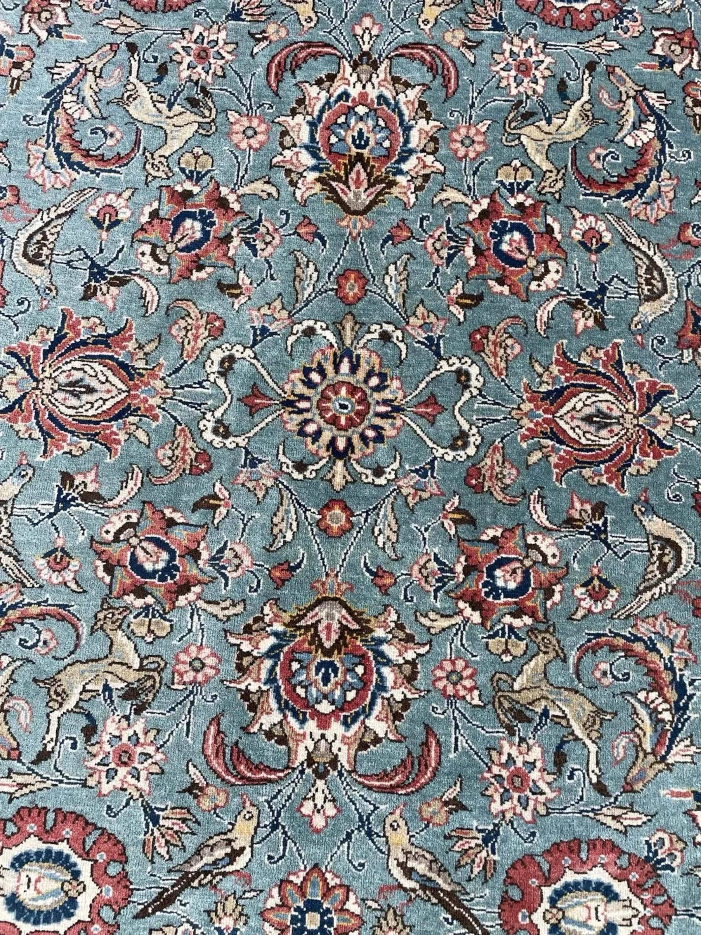 Handgefertigter antiker persischer Kazvin-Teppich 4,8' x 7,7', 1920er Jahre - 1N112 (Handgeknüpft) im Angebot