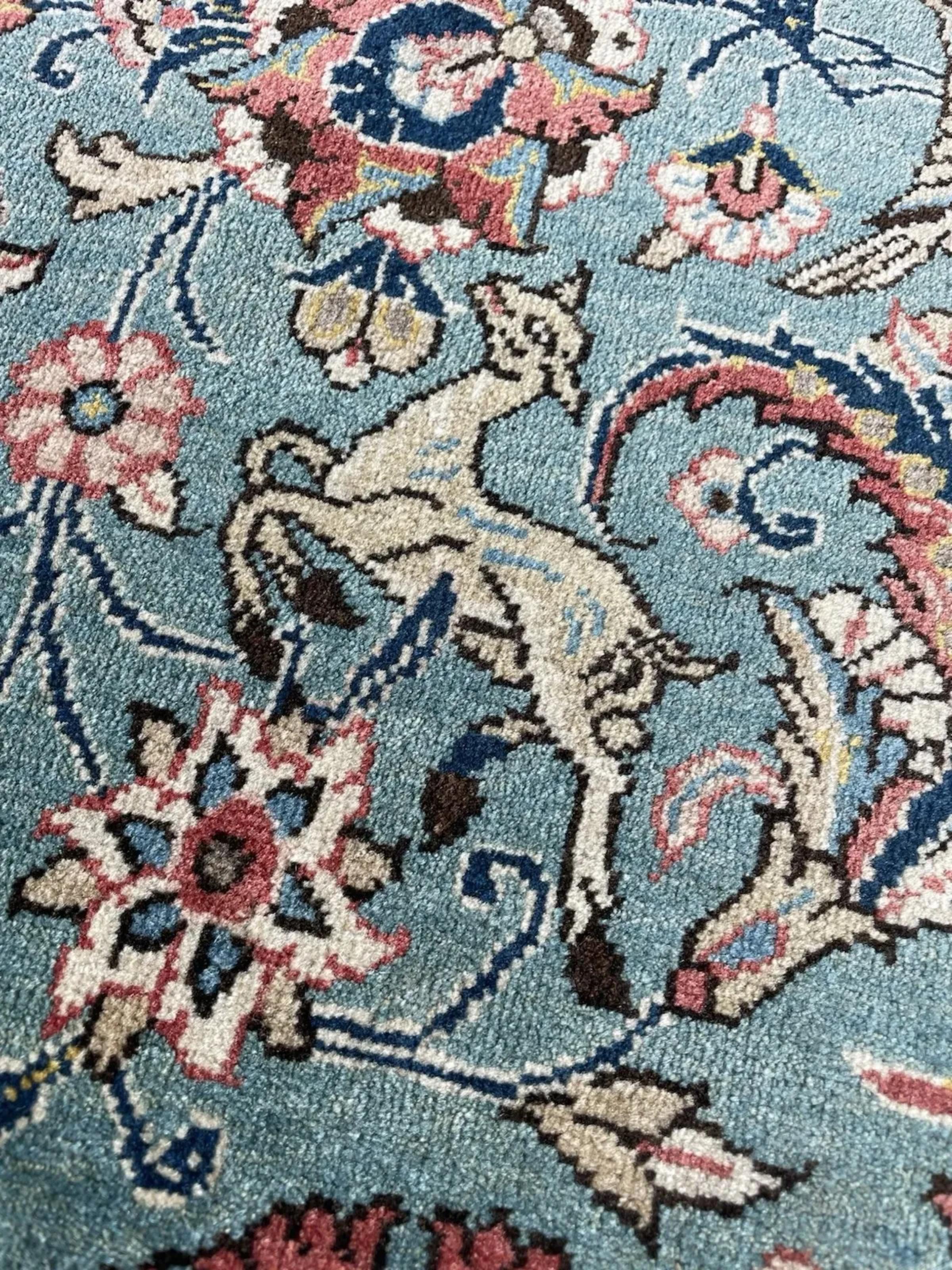 Handgefertigter antiker persischer Kazvin-Teppich 4,8' x 7,7', 1920er Jahre - 1N112 im Angebot 1