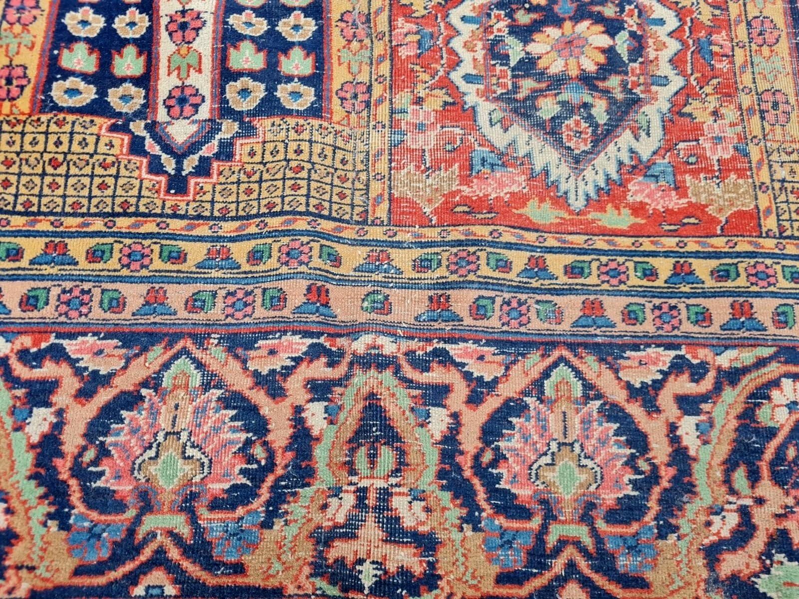 Français Tapis persan Kazvin ancien fait main 6' x 10.4' (184cm x 316cm) 1930s - 2K14 en vente