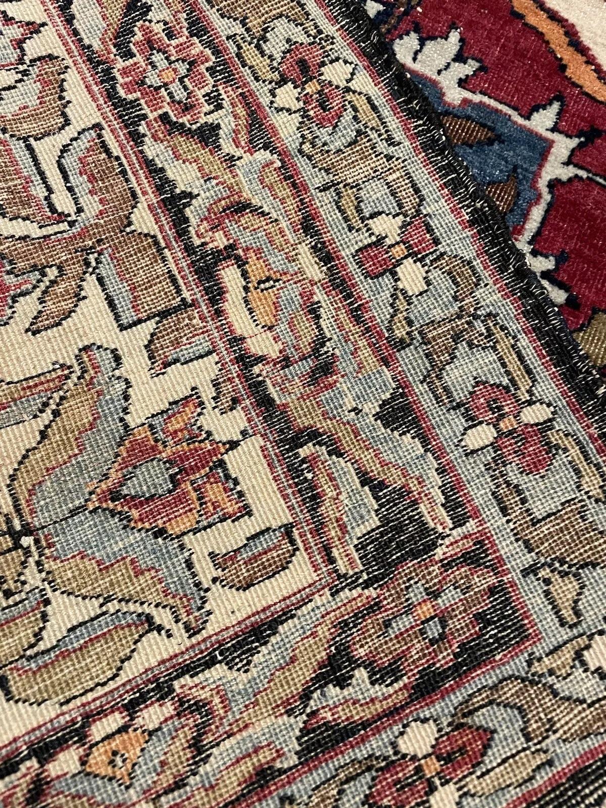 Lavar persan antique fait main Kerman 4,9' x 7, 1880s - 1N37 en vente 4