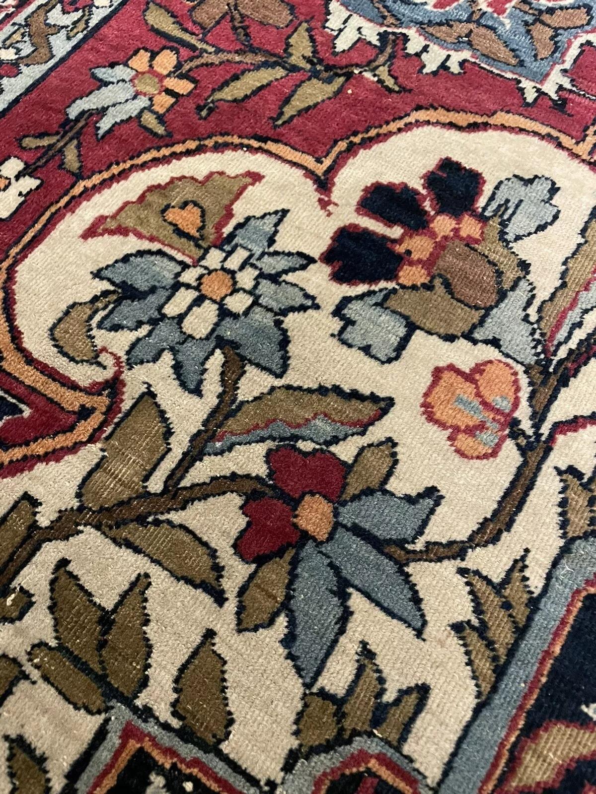 Lavar persan antique fait main Kerman 4,9' x 7, 1880s - 1N37 en vente 5