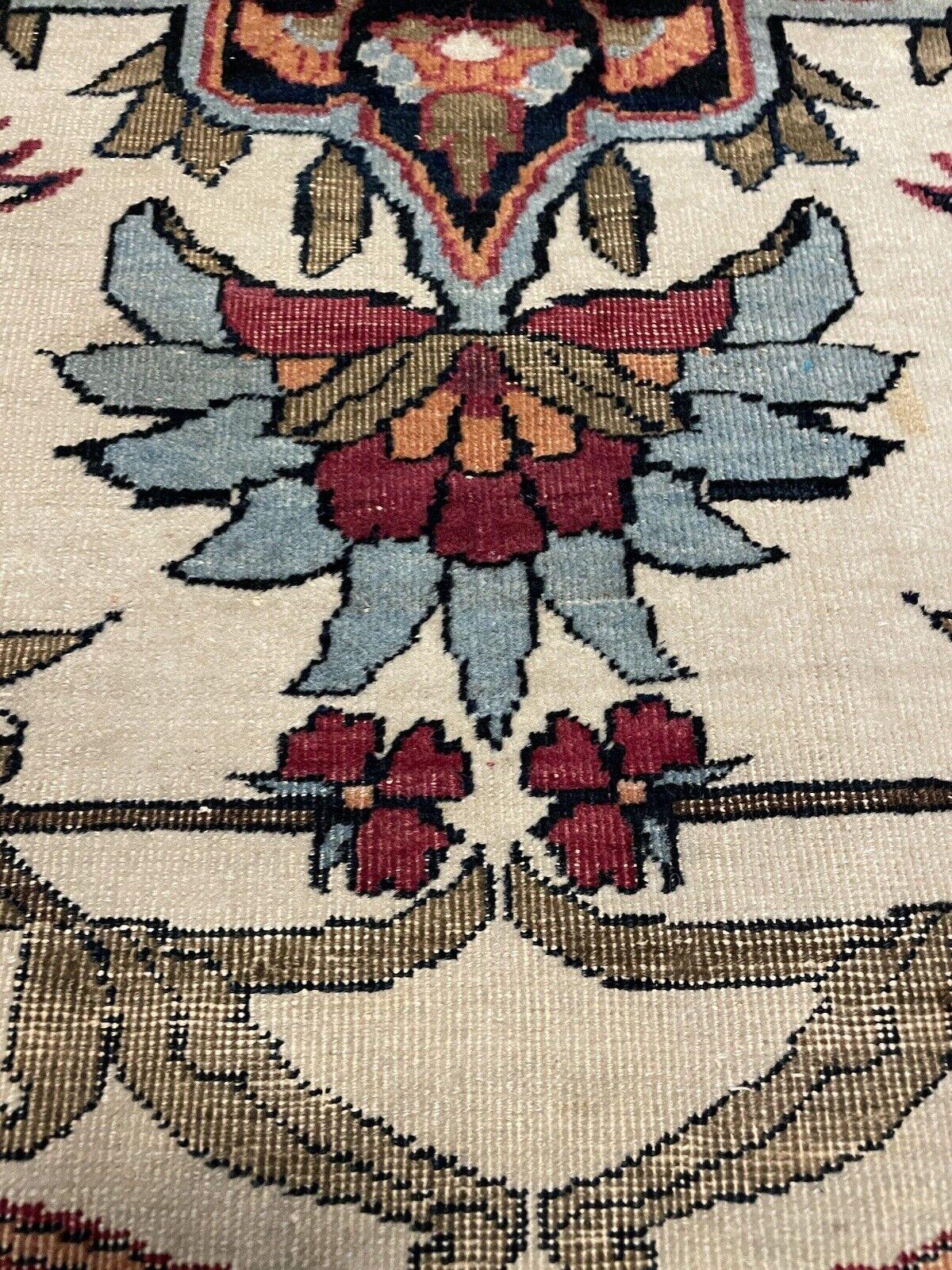 Lavar persan antique fait main Kerman 4,9' x 7, 1880s - 1N37 en vente 1