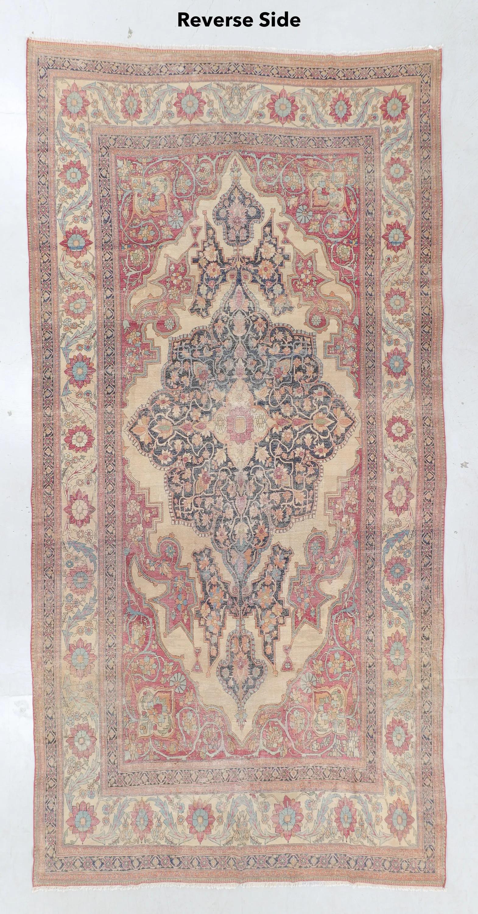Late 19th Century Handmade Antique Persian Kerman Lavar Rug 9.4' x 18.8', 1870s - 2B30 For Sale