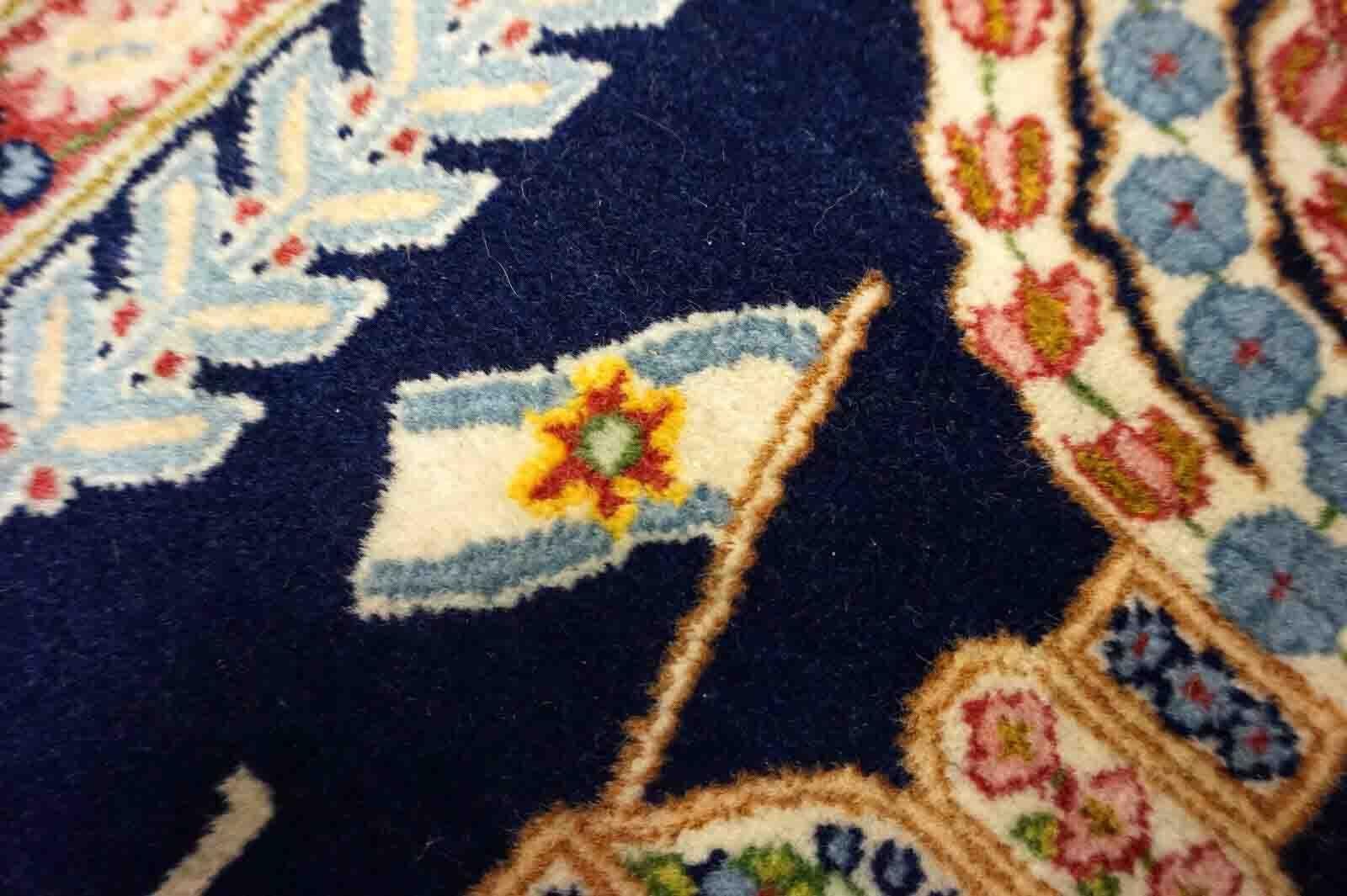 Handgefertigter antiker persischer Kerman-Teppich, 1930er Jahre, 1D31 (Mitte des 20. Jahrhunderts) im Angebot