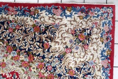 Handmade Antique Persian Kerman Rug 1920s Large Red, 8.8 x 11.9 ft -1C1267