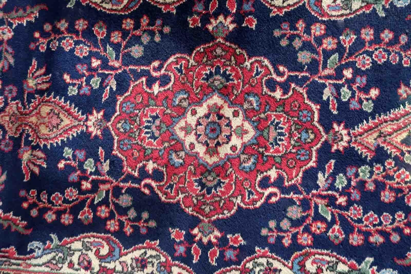 Lana Tappeto antico persiano in stile Kerman fatto a mano, anni '30, 1C1052 in vendita