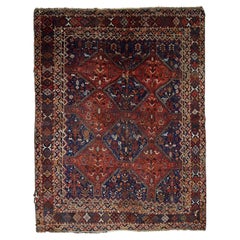 Handmade Antique Persian Khamseh Rug, 1900s, 1C595