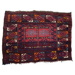 Tapis ancien fait à la main, Persan Kurdish Jaf Bagface 1.6
 x 2.1
, 1890s - 1N113