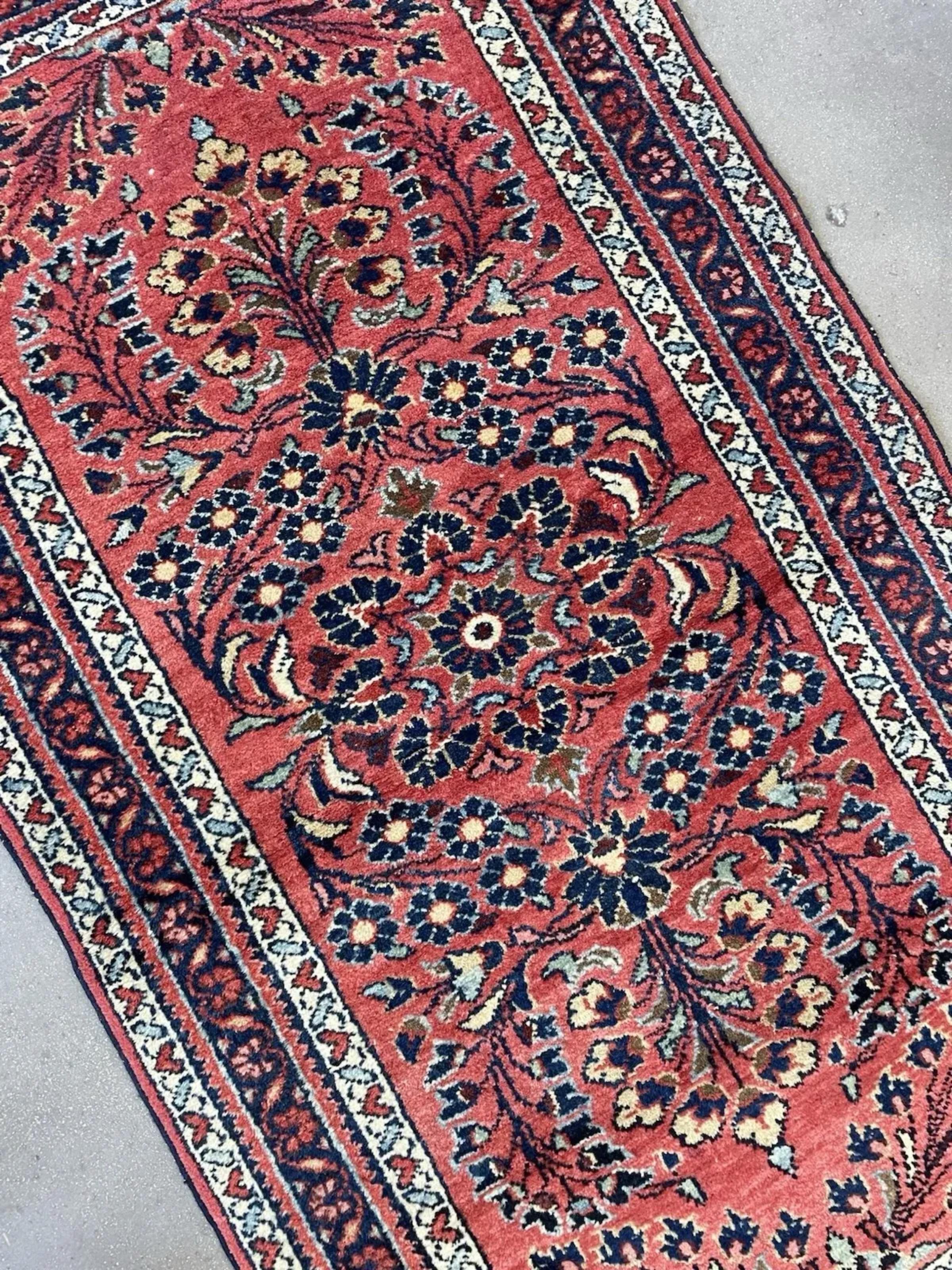 Début du 20ème siècle Tapis ancien persan Lilihan fait main 2.2' x 4.2', années 1920 - 1N103 en vente