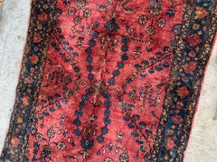 Handmade Antique Persian Lilihan Rug 3.5' x 4.7' 1920s - 2B41