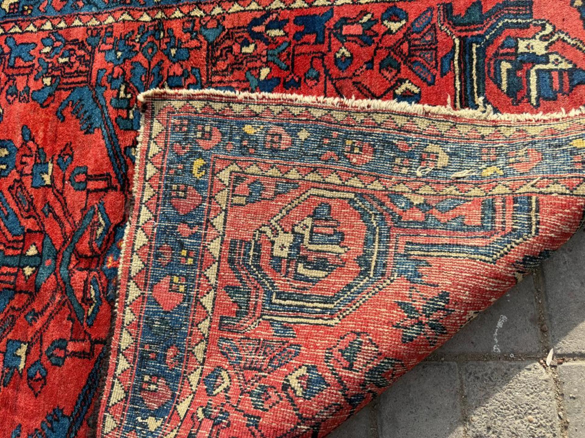 French Handmade Antique Persian Lilihan Rug 3.6' x 4.9', 1920s - 2B100 For Sale