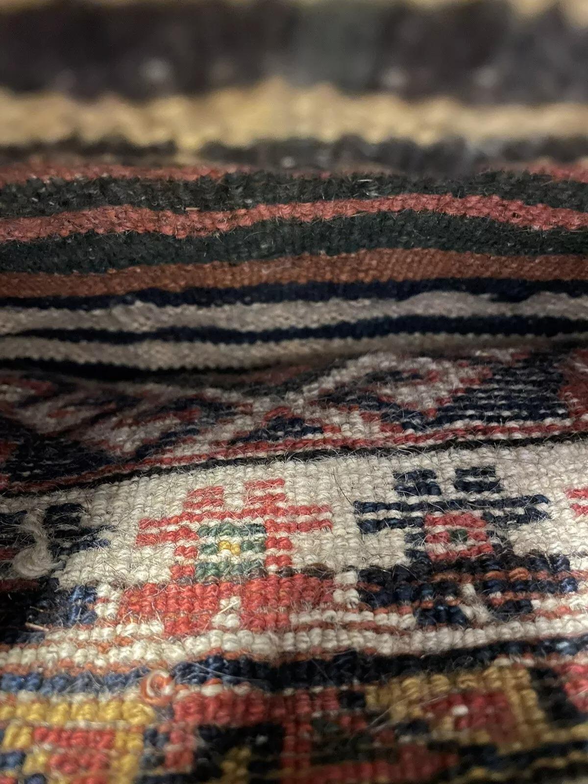 Tissé à la main Sac à sel artisanal de collection Persan Luri 1.5' x 1.8', 1900s - 1N29 en vente