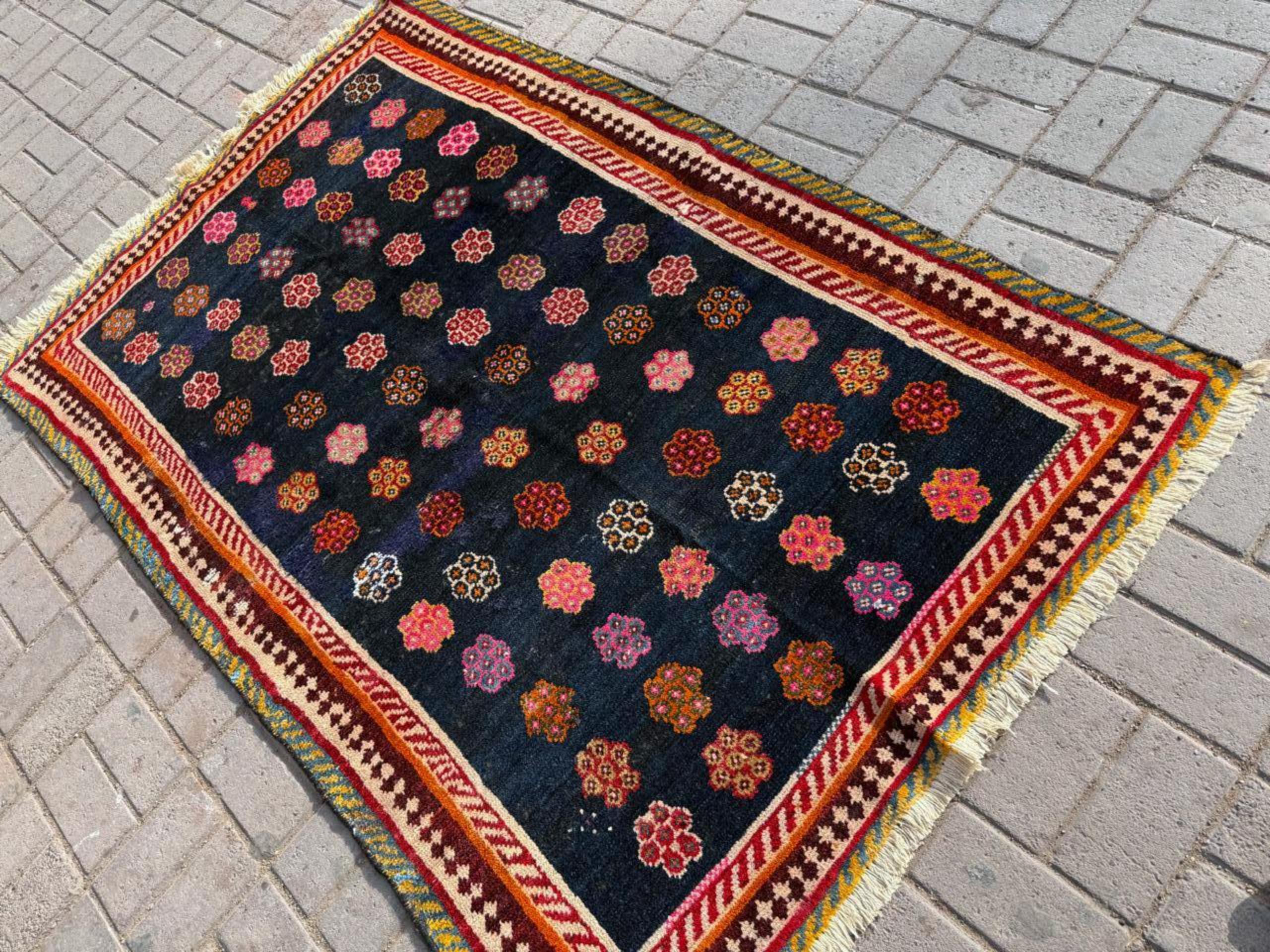 Alfombra persa antigua Luri hecha a mano 3,10' x 6', años 20 - 2B104 Lana en venta