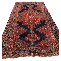 Handmade Antique Persian Luri Rug 5.8' x 10.7' 1880s - 2B36