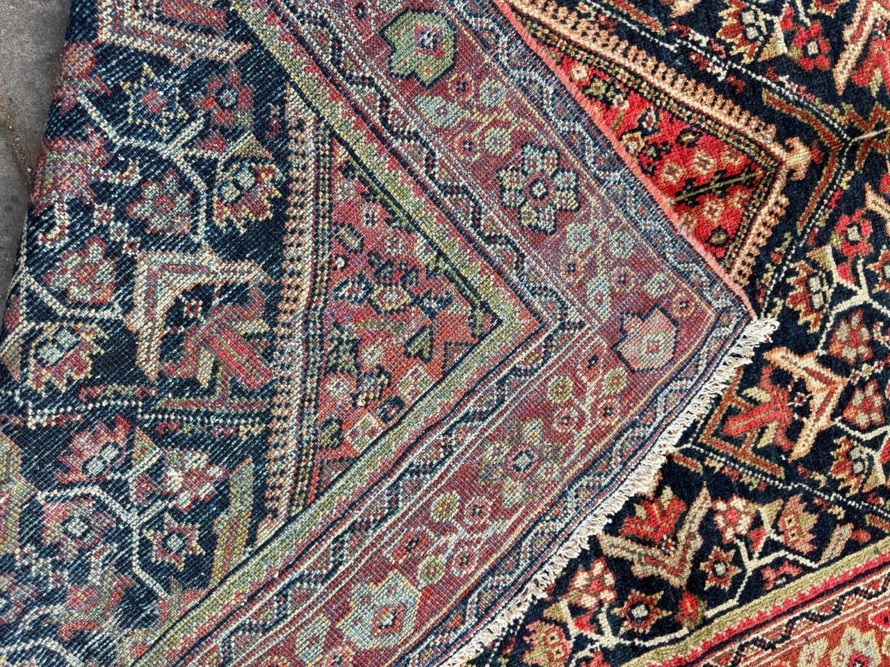 Handgefertigter antiker persischer Mahal-Teppich 4,8' x 6,3, 1920er Jahre - 2B92 (Handgeknüpft) im Angebot
