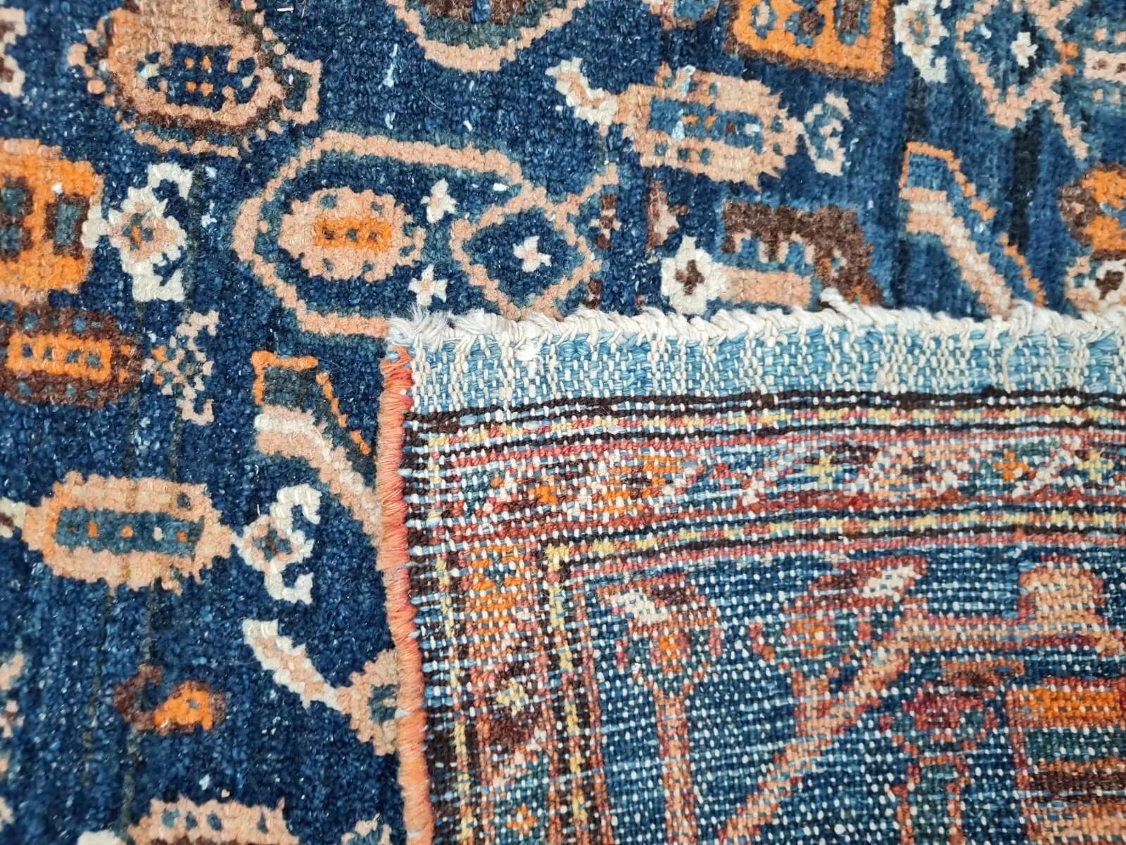 Handmade Antique Persian Malayer Rug 4.1' x 6.4' 1920s - 2K48 In Good Condition For Sale In Bordeaux, FR