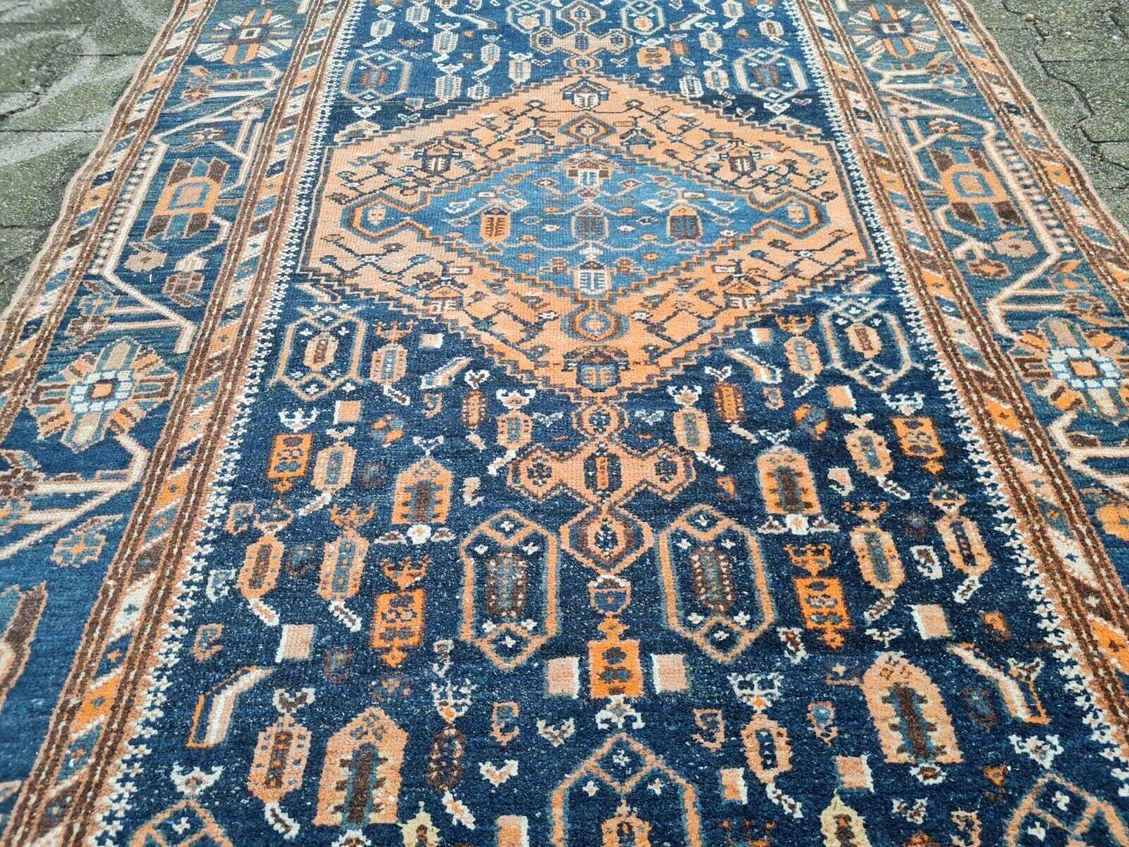 Handmade Antique Persian Malayer Rug 4.1' x 6.4' 1920s - 2K48 For Sale 2